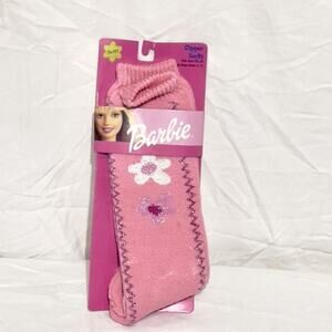 Vintage‎ Barbie Slipper Socks One Size Fits All Kid Size 11-3 Soft Pink New 2000